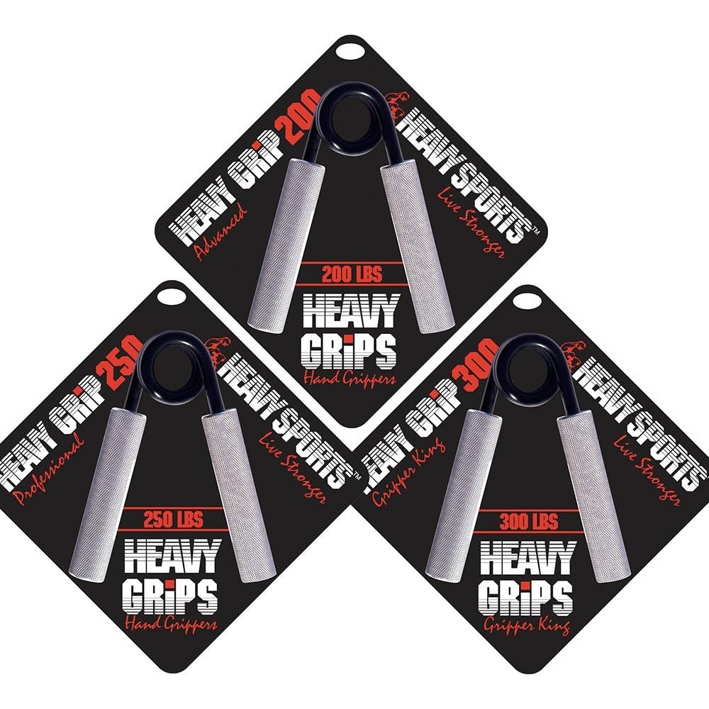 Эспандеры кистевые Bone Crusher Heavy Grip 200-250-300 Lb металлические (FI-4125)