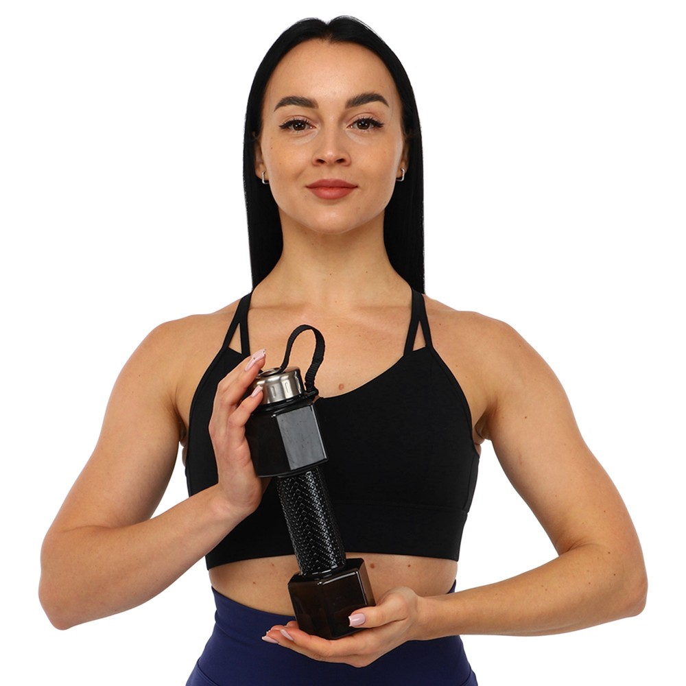Бутылка для воды Water Bottle в виде гантели 760 мл черный (FI-7153)
