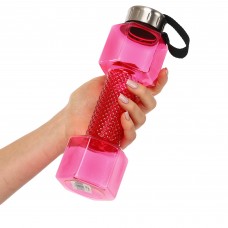 Бутылка для воды Water Bottle в виде гантели 760 мл розовый (FI-7153)