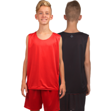 Форма баскетбольная детская BasketBall Uniform двусторонняя красный-черный (LD-8300T)