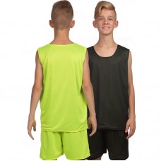 Форма баскетбольная детская BasketBall Uniform двусторонняя салатовый-черный (LD-8300T)