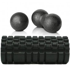 Набор массажный Massage Set мячи Ball 8 см, Duoball 8х17 см, ролл Combi Roller 33х13 см (MS-0857-B-6664-1551)