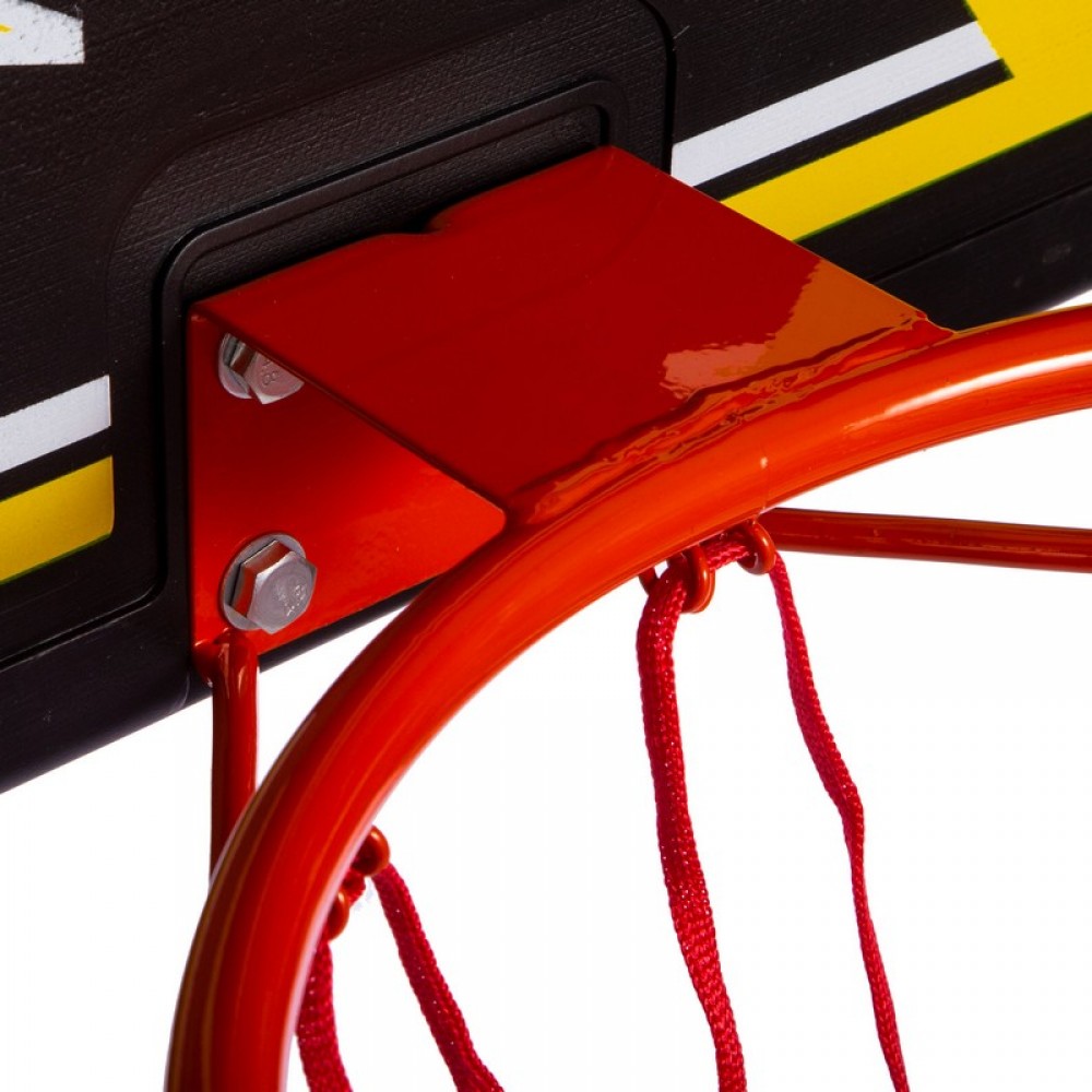 Щит баскетбольный игровой Basketball Hoop 80х58 см с кольцом 38 см и сеткой (S009F)