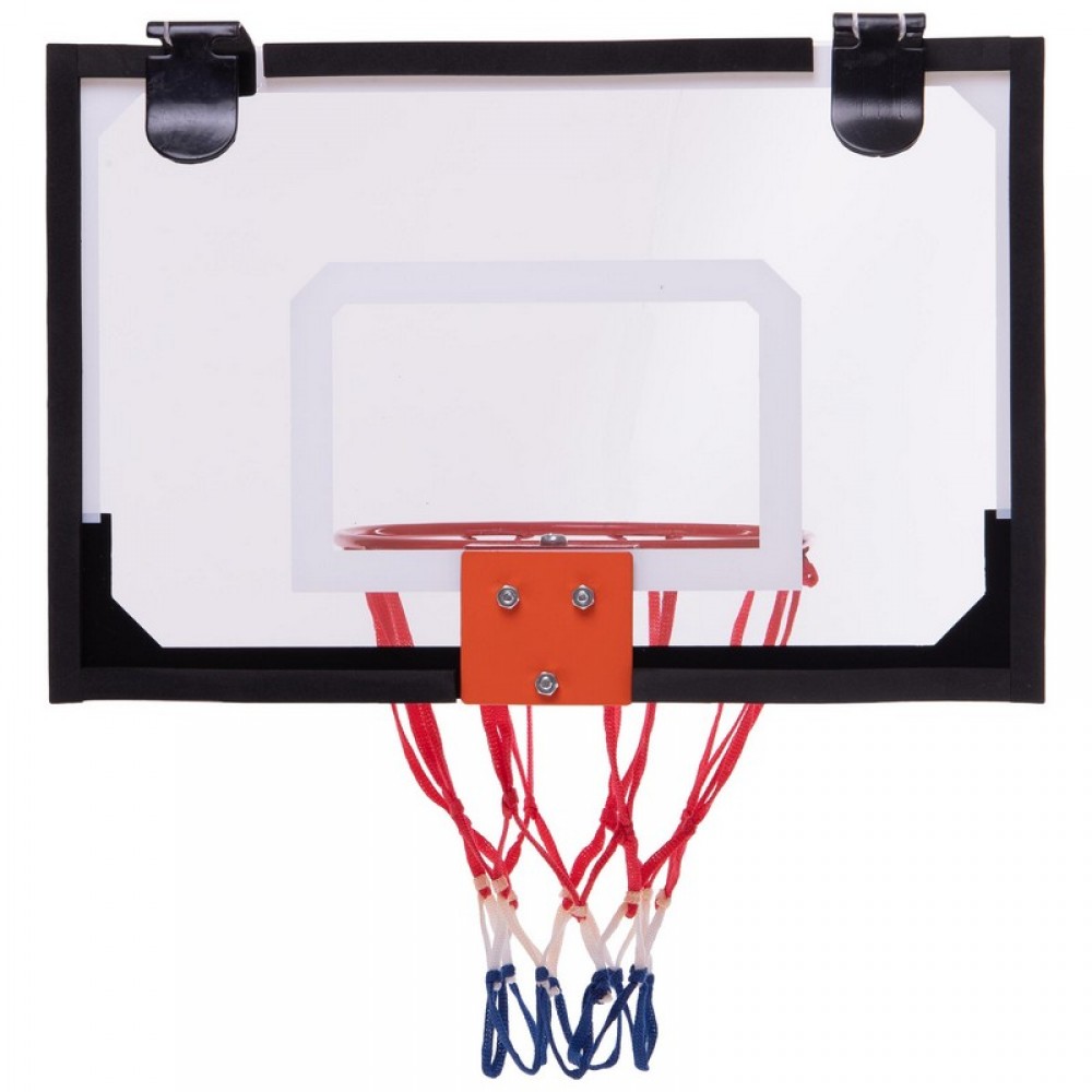 Мини-щит баскетбольный Basketball MiniHoop 45х30 см с кольцом 22 см и сеткой (S011)