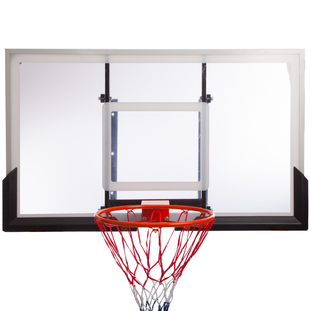 Щит баскетбольный игровой Basketball Hoop 136х80 см с кольцом 45 см и сеткой (S027B)