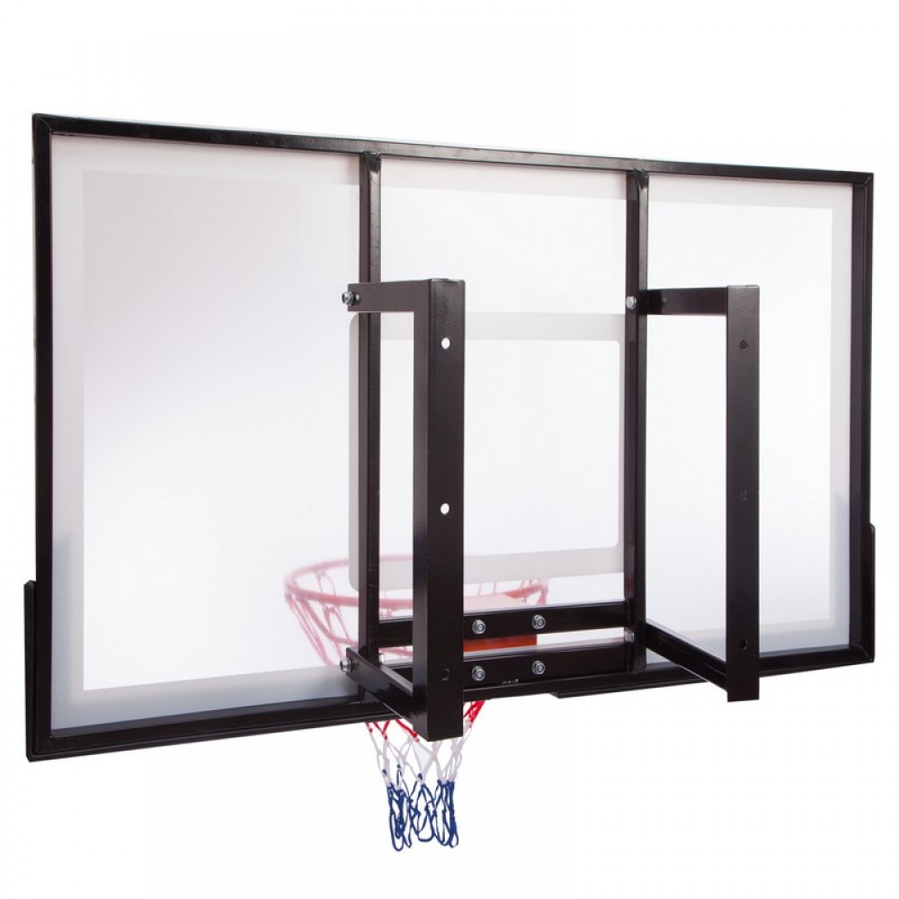 Щит баскетбольный игровой Basketball Hoop 136х80 см с кольцом 45 см и сеткой (S027B)