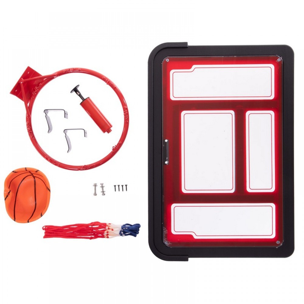 Мини-щит баскетбольный Basketball MiniHoop 60х40 см с кольцом 25 см и сеткой (S881AB)