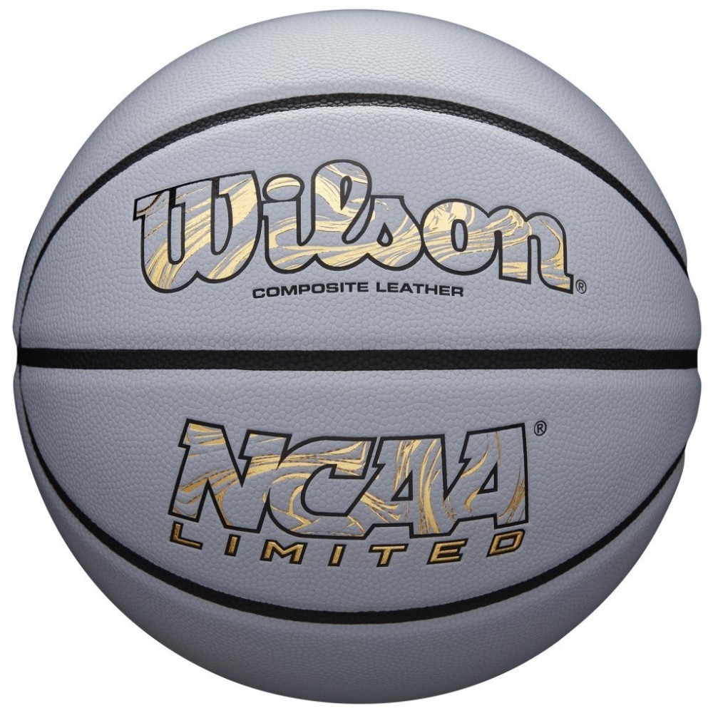 Мяч баскетбольный из композитной кожи для игры на улице/в зале Wilson NCAA LIMITED BBALL,серый, размер 7