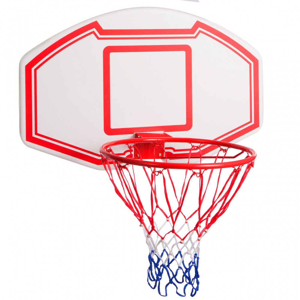 Щит баскетбольный игровой Basketball Hoop 90х60 см с кольцом 45 см и сеткой (S005)