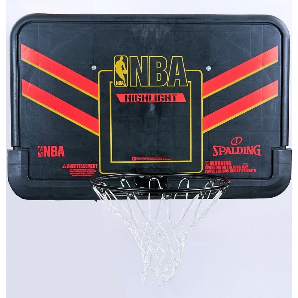 Щит баскетбольный игровой Basketball NBA Hoop 108х73 см с кольцом 49 см и сеткой (80798CN)