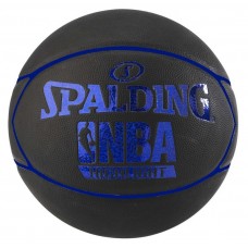 М'яч баскетбольний Spalding NBA Highlight розмір 7 гумовий для гри на вулиці чорний-синій