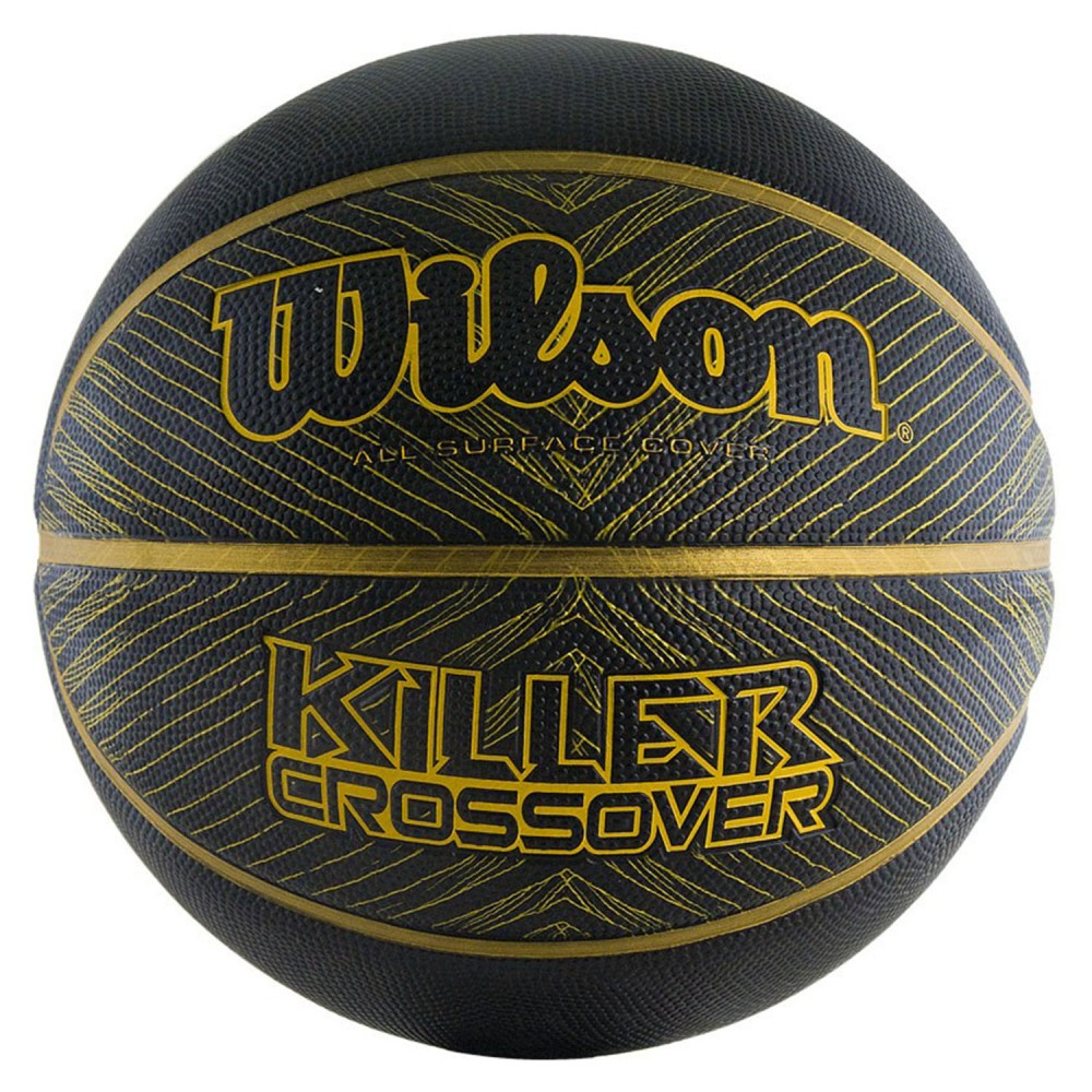 Мяч баскетбольный резиновый для игры на улице-зале Wilson Killer Crossover размер 7, цвет - черный