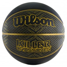 М'яч баскетбольний гумовий для гри на вулиці-залі Wilson Killer Crossover розмір 7, колір - чорний