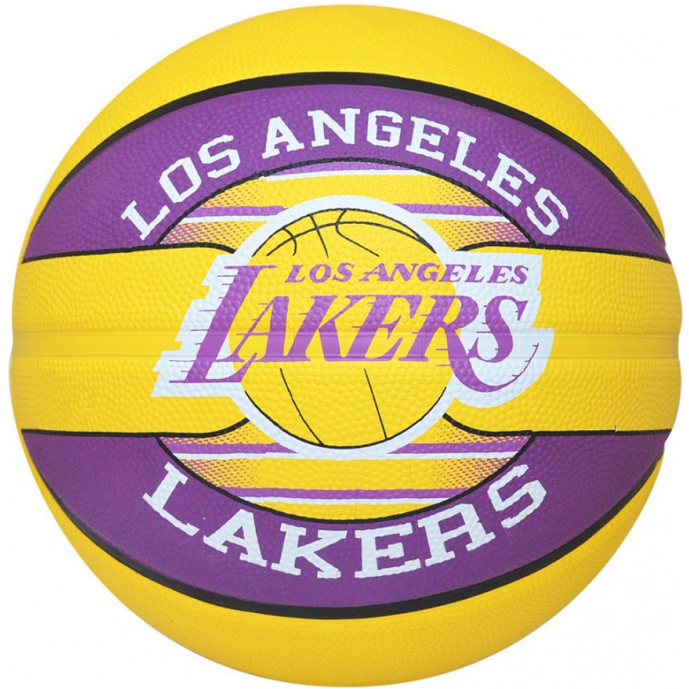 Мяч баскетбольный Spalding NBA Team L.A. Lakers размер 7 резиновый для улицы 