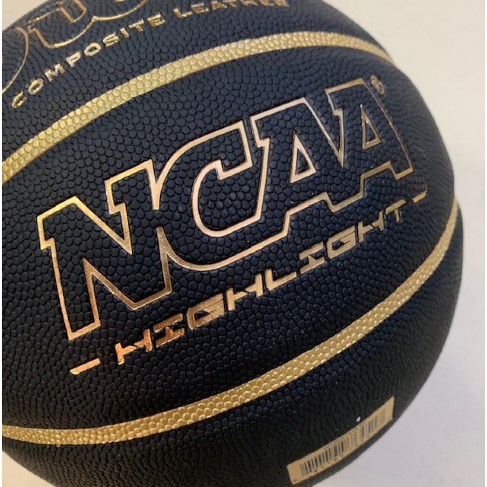 Мяч баскетбольный Wilson NCAA Hightlight размер 7 композитная кожа черный (WTB067519XB07)