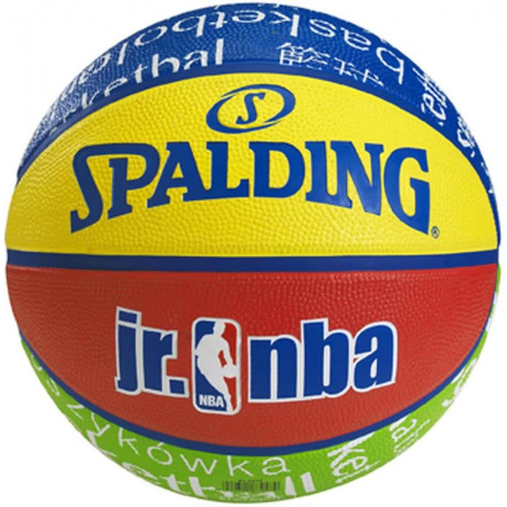Мяч баскетбольный Spalding NBA Junior Outdoor размер 5 резиновый детский для улицы-зала (83047Z)