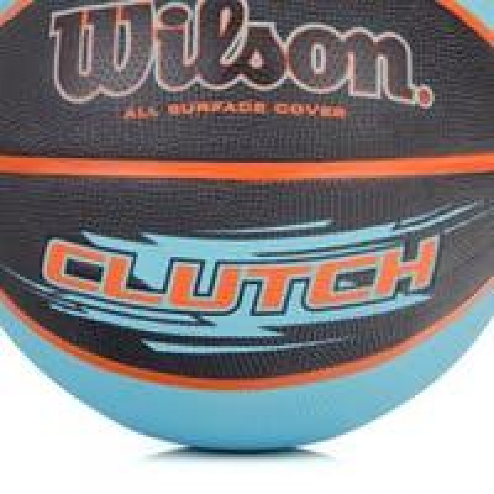Баскетбольный мяч Wilson CLUTCH BBALL размер 7 резиновый для игры на улице-в зале (WTB1430XB)