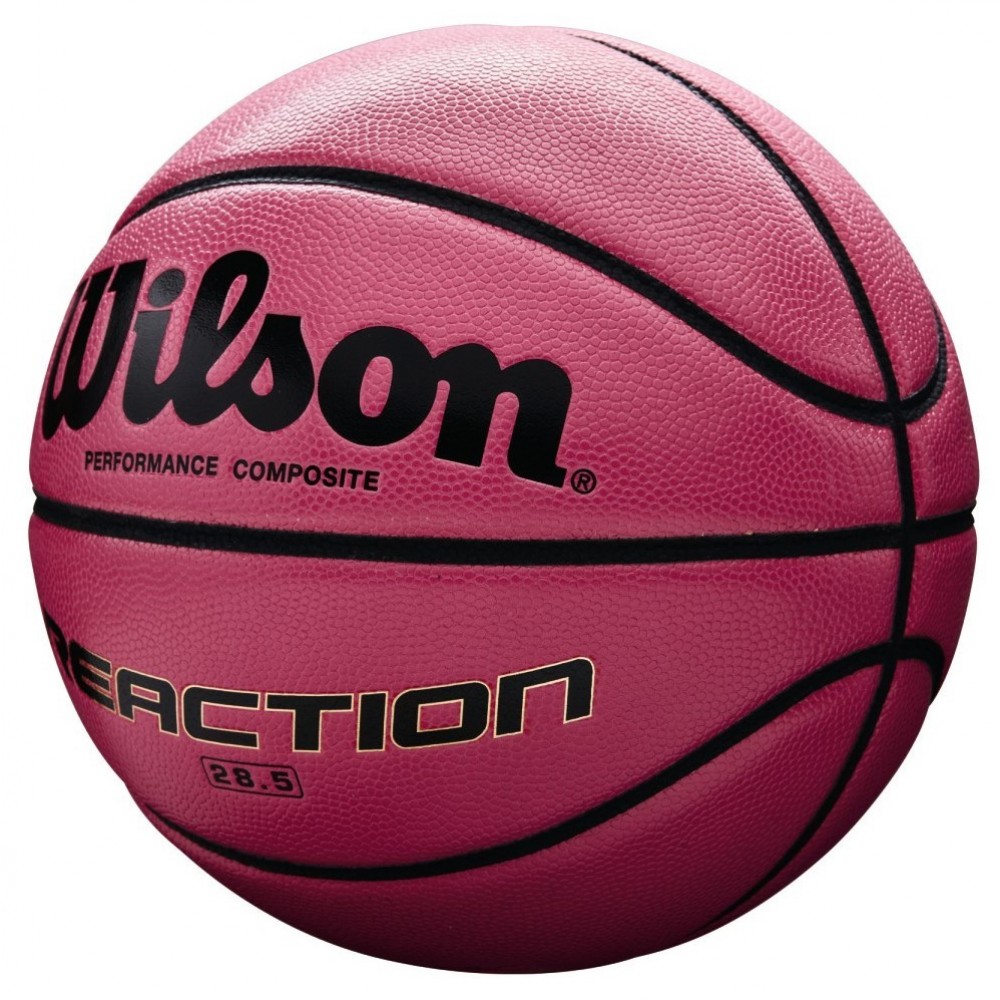 Мяч баскетбольный Wilson REACTION 285 размер 6 композитная кожа для игры зал-улица розовый