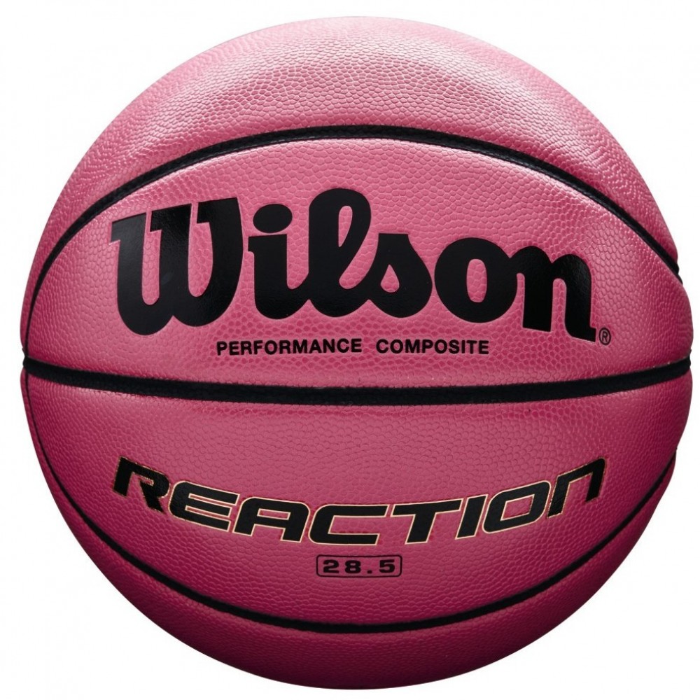 Мяч баскетбольный Wilson REACTION 285 размер 6 композитная кожа для игры зал-улица розовый