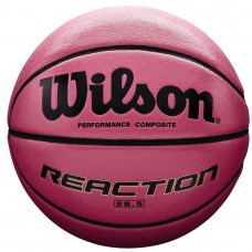 Мяч баскетбольный Wilson REACTION 285 размер 6 композитная кожа для игры зал-улица розовый