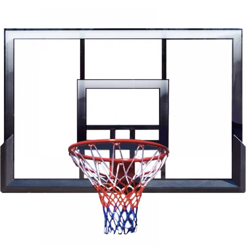 Щит баскетбольный игровой Basketball Hoop 120х80 см с кольцом 45 см и сеткой (S008S)