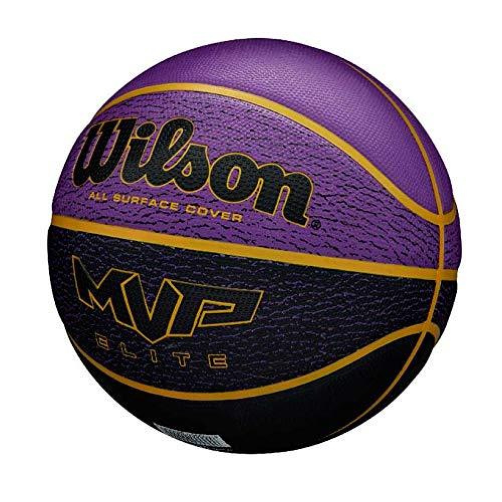 Мяч баскетбольный Wilson MVP Elite размер 7 резиновый для улицы-зала черно-фиолетовый (WTB1461XB07)