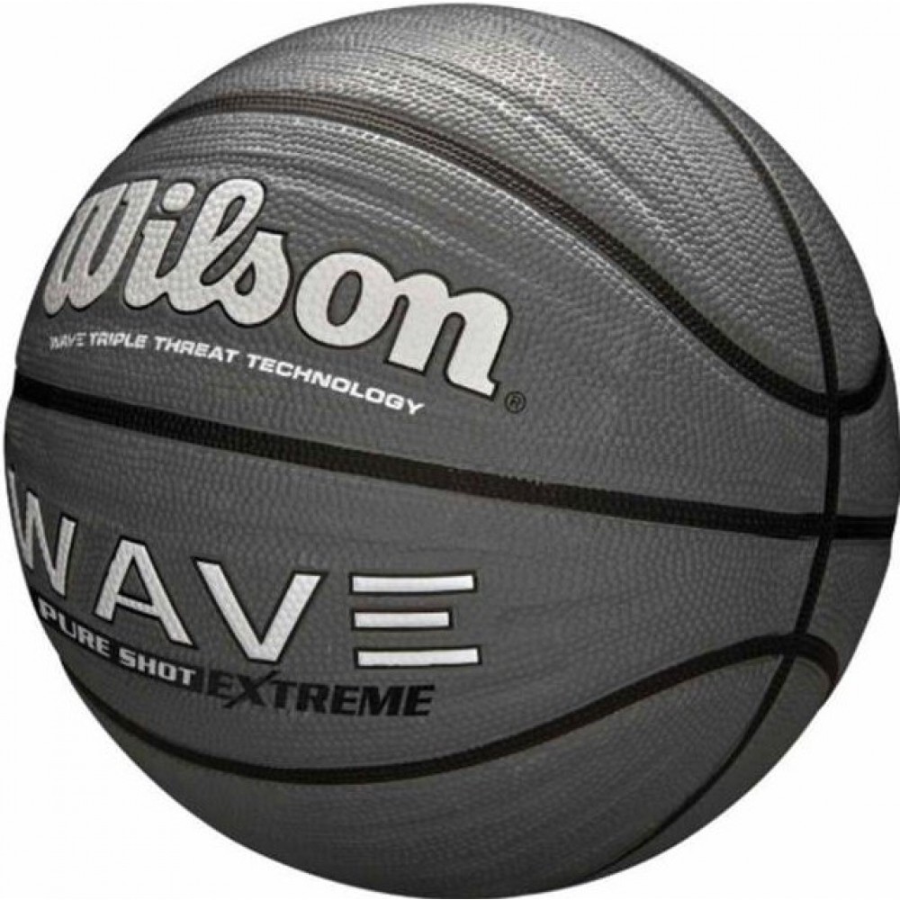 Мяч баскетбольный Wilson WAVE PURE SHOT EXTREME SS19 размер 7 серый (WTB0998XB07)