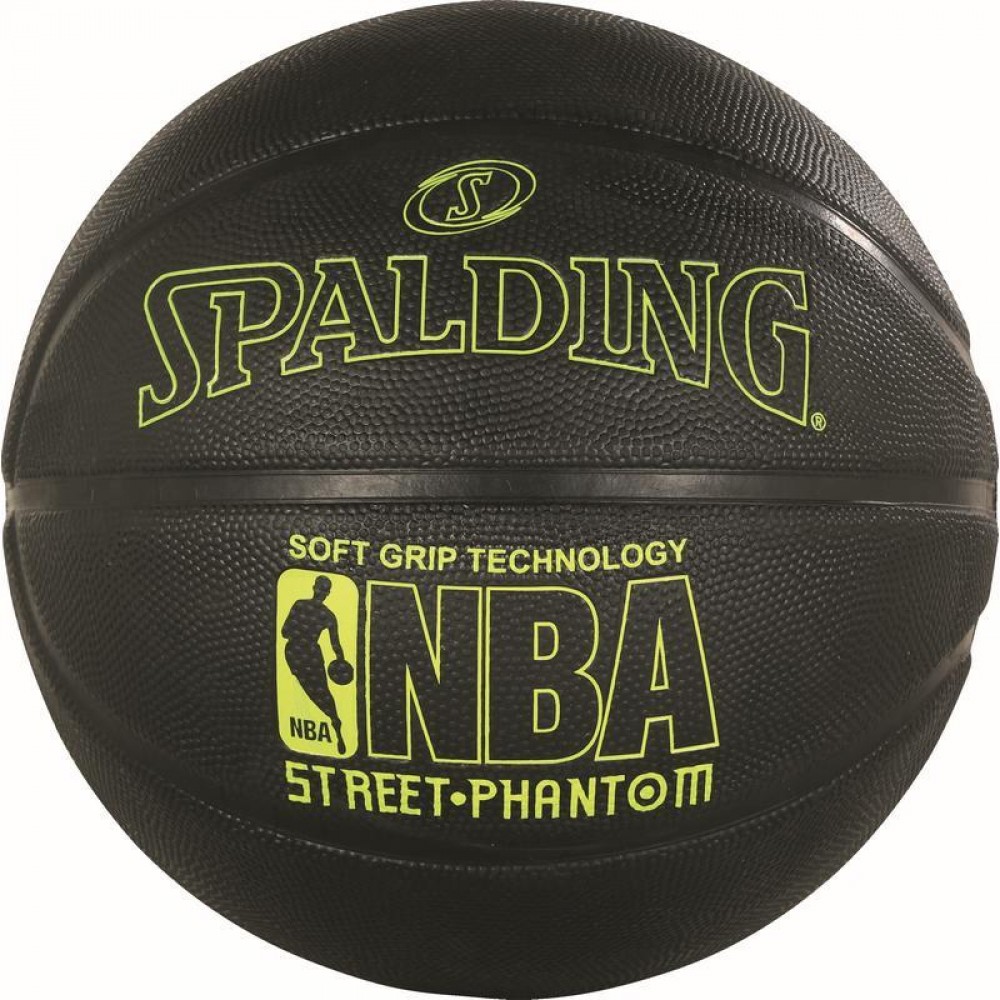 Мяч баскетбольный резиновый для игры на улице и в зале Spalding NBA Phantom SGT размер 7