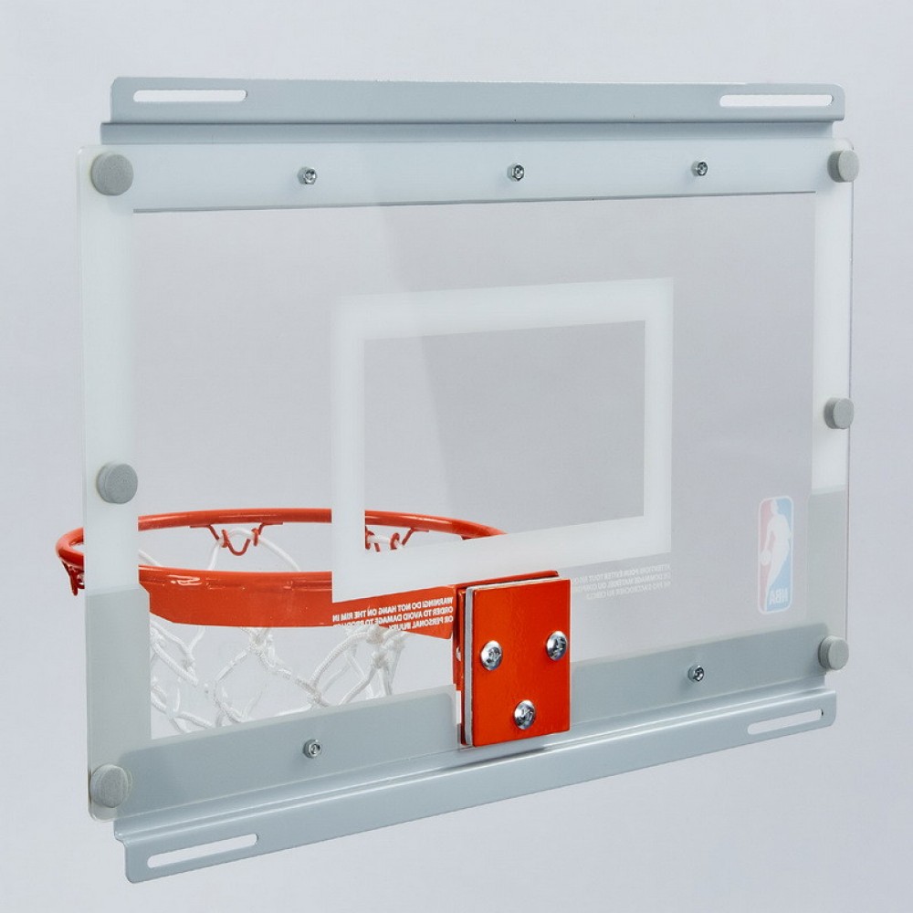Мини-щит баскетбольный Basketball MiniHoop NBA 46х27 см с кольцом 22,5 см и сеткой (56103CN)