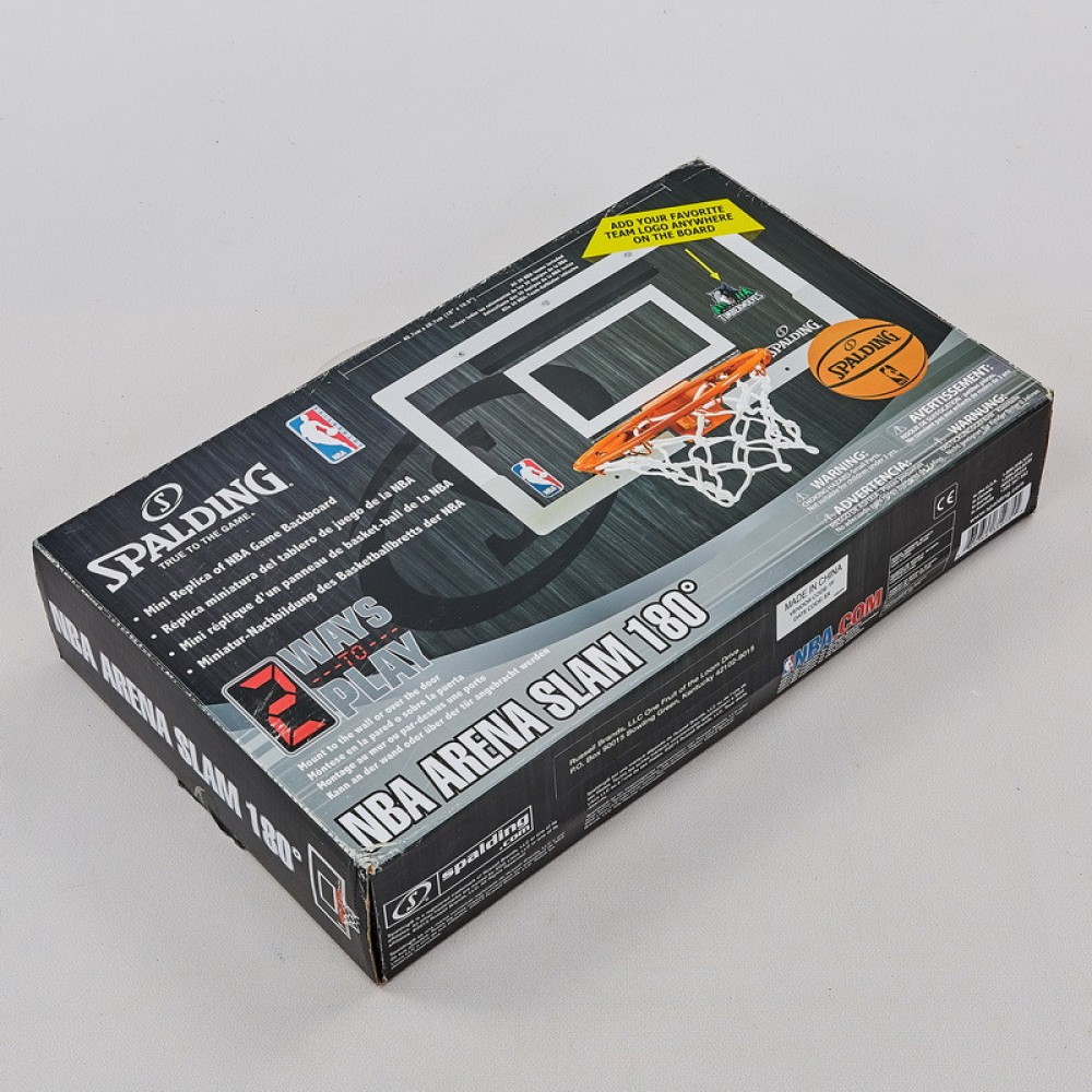 Мини-щит баскетбольный Basketball MiniHoop NBA 46х27 см с кольцом 22,5 см и сеткой (56103CN)