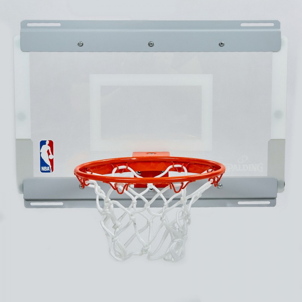 Мини-щит баскетбольный Basketball MiniHoop NBA 46х27 см с кольцом 22,5 см и сеткой (56103CN)
